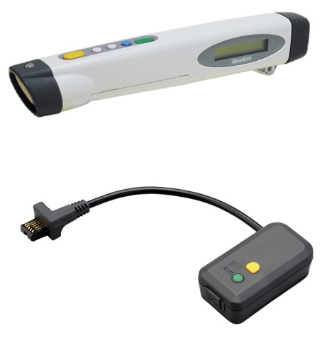 製品写真：HF帯RFIDペン型ハンディターミナル　DHT-120シリーズ／計測器BluetoothアダプタDKAシリーズ「Ｐｉ」（写真下）